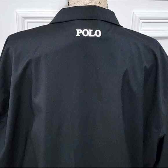 POLO Golf Black Short Sleeve 1/2 Zip Jacket with White House Logo Size XL - Picture 4 of 9